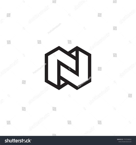 Letter N Nn Monogram Logo Design Stock Vector Royalty Free 1757238365