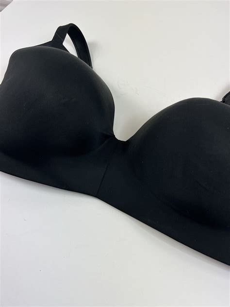 Cacique Satin No Wire Bras Sz Ddd Black Adjustable Gem