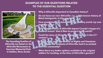 Why is Africville Just a Footnote in Canadian History? an Inquiry Study