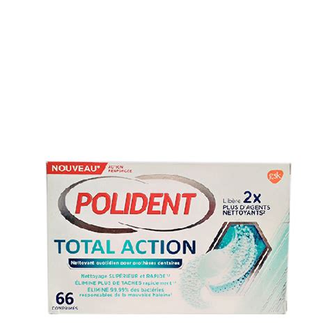 GSK POLIDENT TOTAL ACTION NETTOYANT PROTHÈSES DENTAIRES Pharmacie