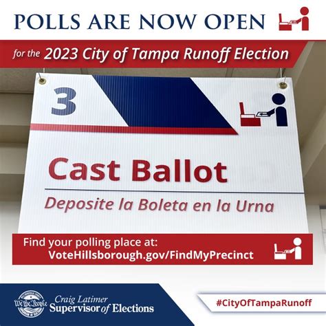 City Of Tampa On Twitter Tampa Its Electionday For The 2023 City Of Tampa Municipal Runoff