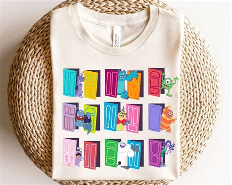 Disney And Pixars Monsters Inc Doors Characters Shirt Mike Etsy