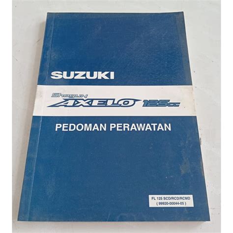 Jual Buku Pedoman Perawatan Shogun Axelo Bekas Shopee Indonesia