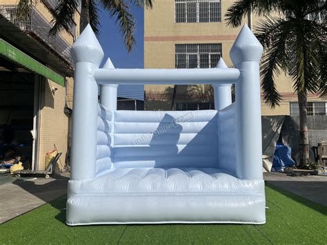 Pastel Blue Wedding Jumping Castle Wedding Bounce House Inflatable Zone