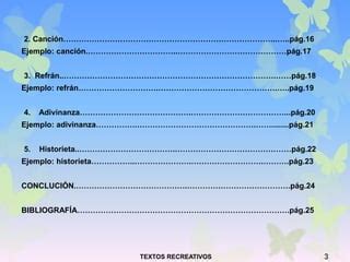 Textos recreativos taller de lectura y redacción ii PPT