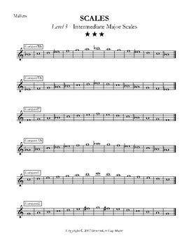 Major Scales Levels Mallets By Bottomless Cup Music Tpt