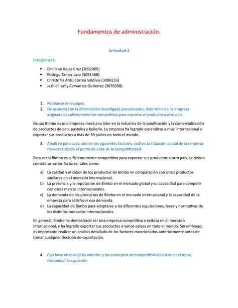 Fundamentos de administración act 14 Fundamentos de administración