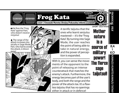 Frog Kata A Form Of Taijutsu Naruto Learned While Training To Become A