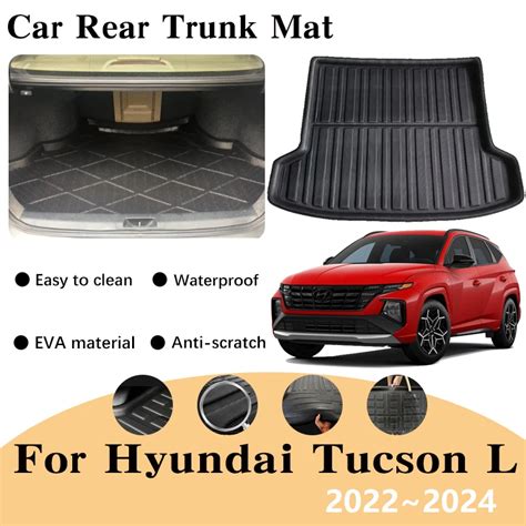 Car EVA Rear Trunk Mats For Hyundai Tucson NX4 2022 2023 2024 LWB Anti