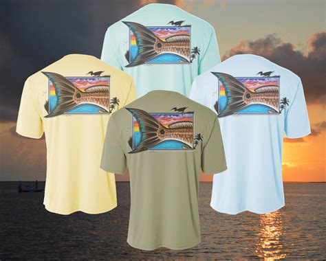 Redfish Tail Full Color Fishing Shirt Ray S Custom Art