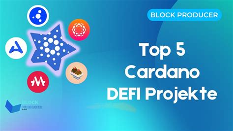 Top 5 Cardano Defi Projekte Cardano Projekte Ada Projekte Youtube