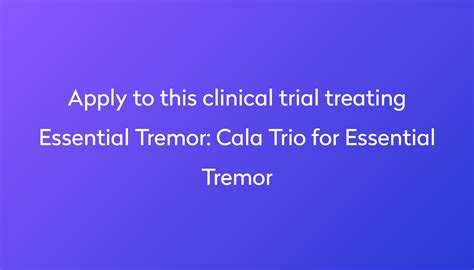 Cala Trio For Essential Tremor Clinical Trial 2023 Power