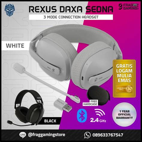 Jual Rexus Daxa Sedna Wireless Gaming Headset Daxasedna Rexussedna