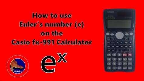 How To Use E On The Casio Fx Calculator Youtube