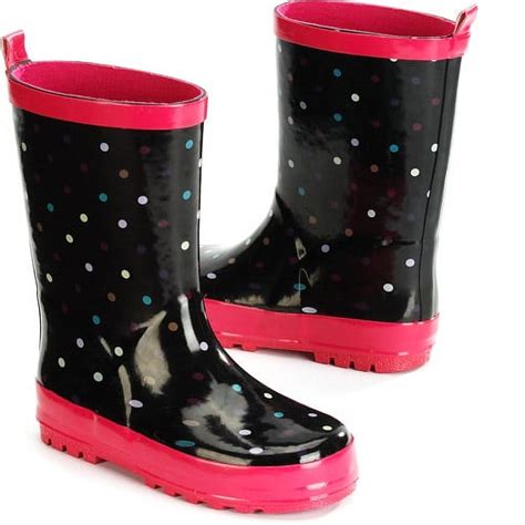 Girls Polka Dot Rain Boots