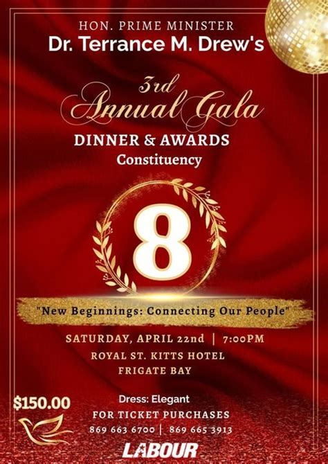 St Kitts And Nevis PM Terrance Drew Hosts 3rd Gala Dinner