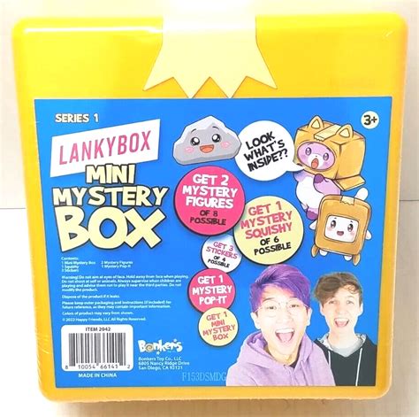 LANKY BOX Mini Box Series 1 With Mystery Figures Squishy Pop It Plus