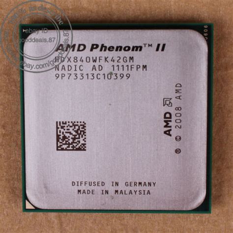AMD Phenom II X4 840 - 3.2 GHz (HDX840WFK42GM) Socket AM3 CPU Prozessor ...