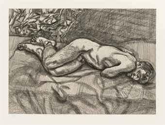 Lucian Freud Naked Man On A Bed 1987 MutualArt