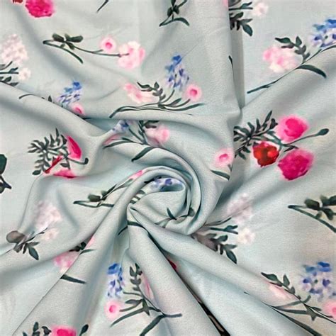 Multi Color Crepe Printed Fabric