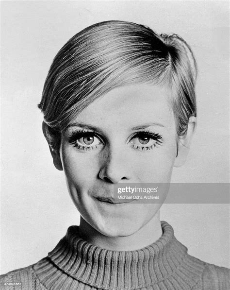 English Supermodel Twiggy Poses For A Portrait During The Filming Of