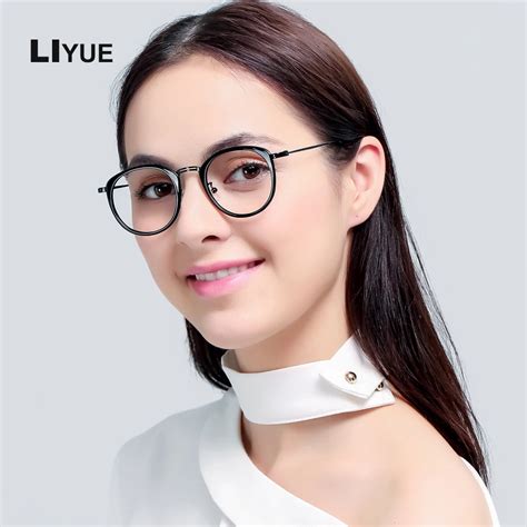 Buy Liyue Vintage Optical Eyeglasses Frame Women Round Spectacles Eye Glasses