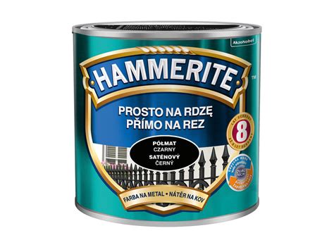 Farba do metalu 0 25 L czarny półmat HAMMERITE AKZO NOBEL Farby do