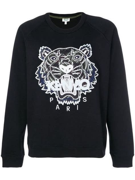 Kenzo Black Tiger Pullover In 99 Black Modesens Cotton Sweatshirts