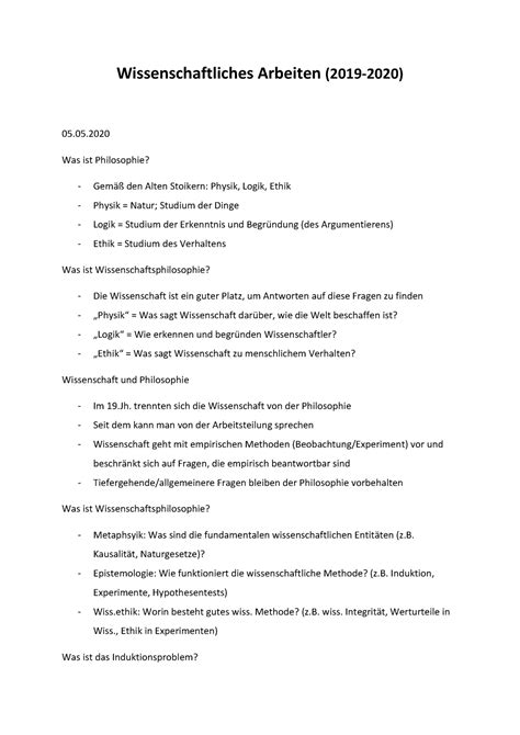 Wissenschaftliches Arbeiten Lecturenotes 1to10 2019 2020 Warning Tt