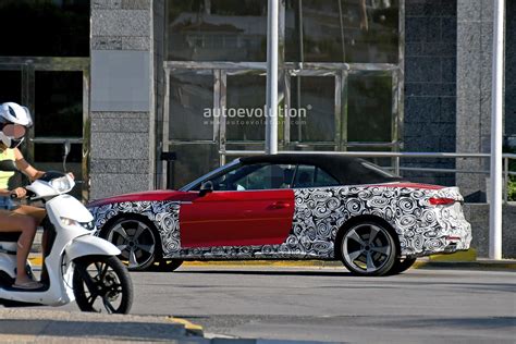 Audi S Facelift Spied With Cabrio Top In Action Shows Minimal