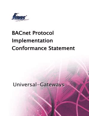 Fillable Online Mbs Software Bacnet Protocol Implementation Conformance