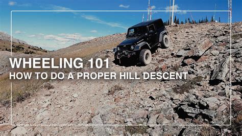 Tip Jeep Wrangler Hill Descent Control Youtube