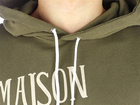 MAISON KITSUNE 메종키츠네 메종키츠네 남성 파리로얄 후드 맨투맨 LM00707KM0001 KHAKI S