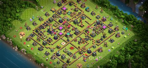 Farming Base Th14 With Link Anti Air Electro Dragon Hybrid Clash