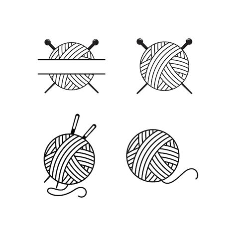 Premium Vector Yarn Ball Icon Design Vector