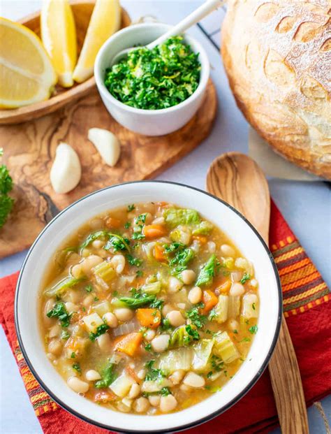 Creamy White Bean Soup With Escarole And Gremolata Alexa S Cuisine