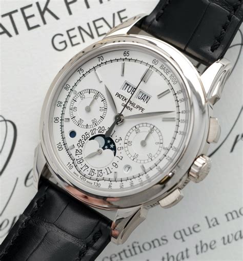 White Gold Patek Philippe Perpetual Calendar Chronograph Ref