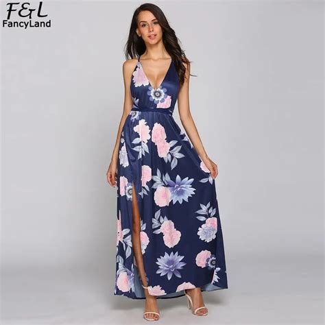 Women Summer Dress 2018 Long Maxi Dress Women Beach Vestidos Spaghetti