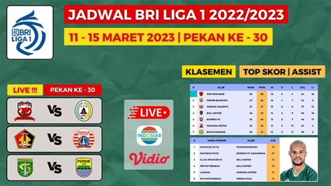 JADWAL BRI LIGA 1 PEKAN KE 30 PERSEBAYA Vs PERSIB BANDUNG LIVE