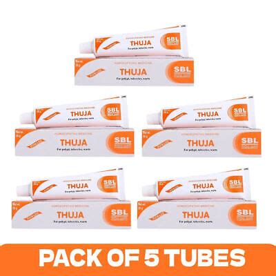 SBL THUJA Homeopathic Cream Ointment For POLYPI WARTS 25gm Pack