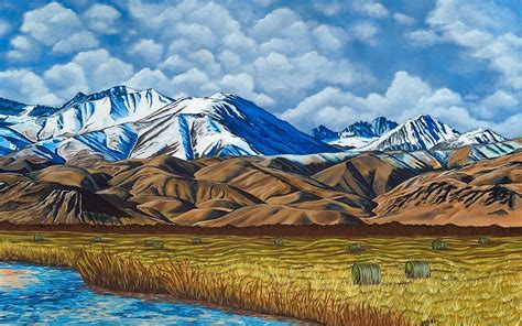 Sierra Nevada Landscape Painting Mountain Print High Sierra