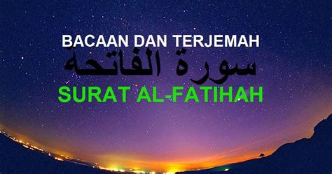 Surat Al Fatihah Dalam Bahasa Indonesia