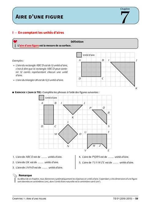 Aire Dune Figure R Sum De Cours Et Travaux Dirig S Alloschool