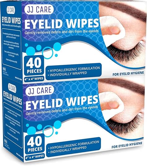 Jj Care Eyelid Wipes Box Of 80 Eye Wipes Eyelid Scrub Eye Scrub