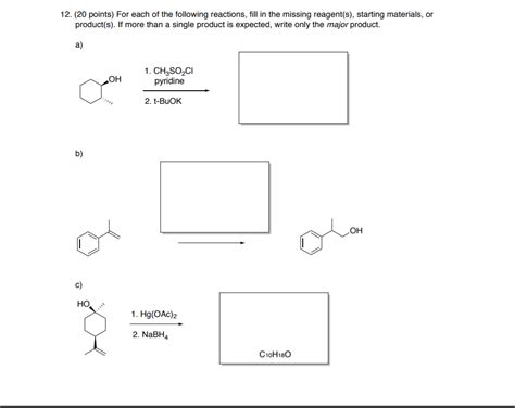 Solved Organic Chemistry Ii Fill In Missing