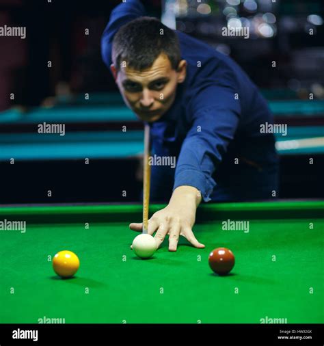 Ball And Snooker Player Man Play Snooker Stock Photo Alamy