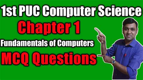 1st Puc Computer Science Mcq Questions And Answers On Chapter 1