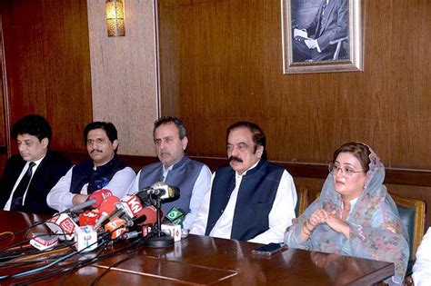 Federal Interior Minister Rana Sanaullah Is Addressing A Press