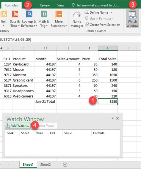 How To Use The Watch Window In Excel Auto VBA