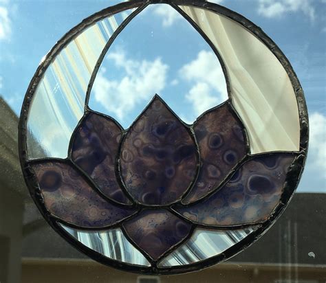 Lotus Stained Glass Pattern Pdf Digital File Etsy